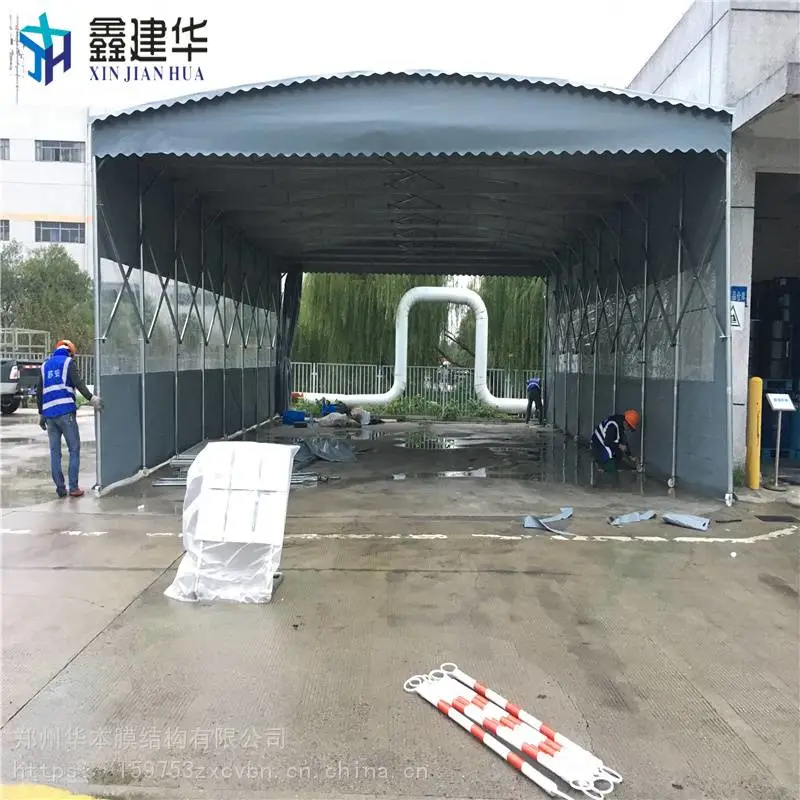 衡阳伸缩雨棚轨道式帐篷室内工业棚可上门量尺