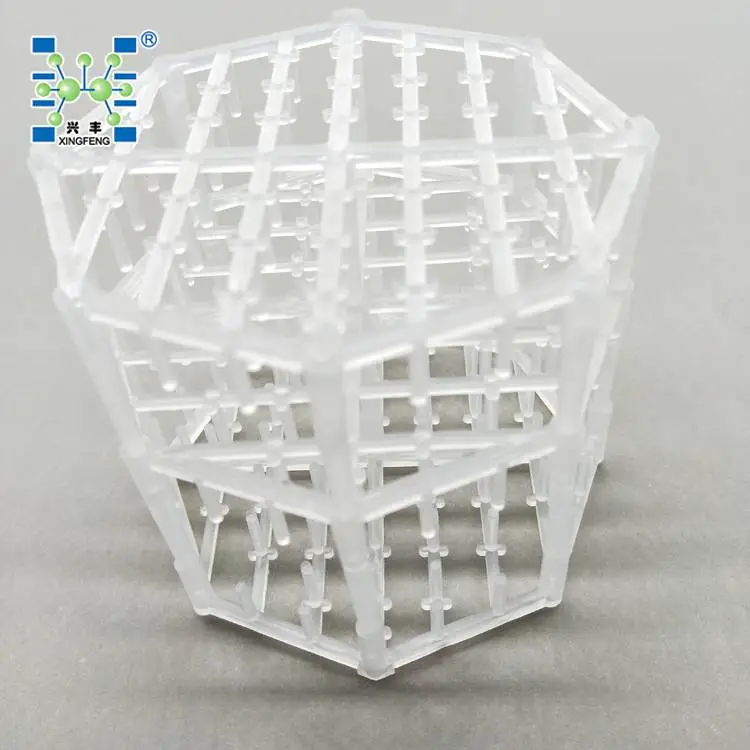 95mm聚丙烯脱硫脱硝项目用QPACK塑料散堆填料 Q帕克填料