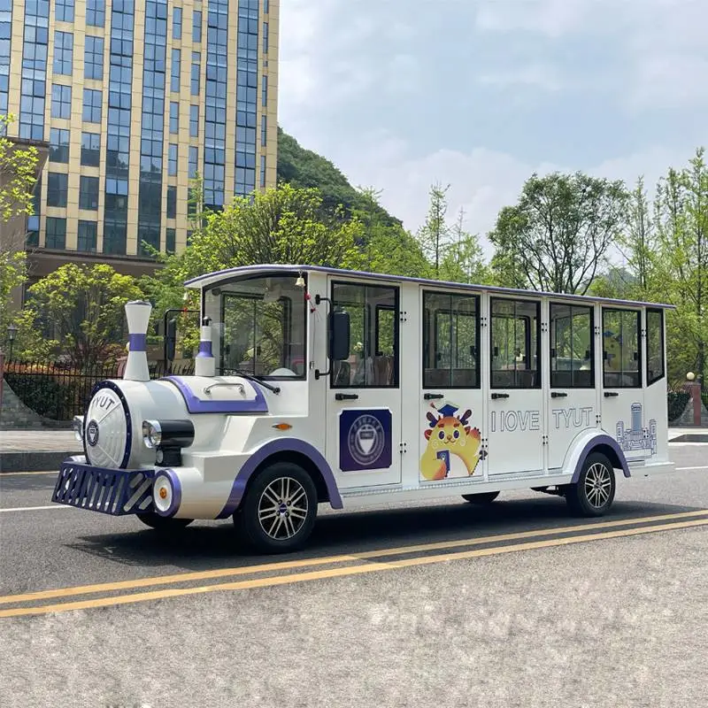 14座小火车造型电动观光车厂家校园厂区接待车景区旅游车
