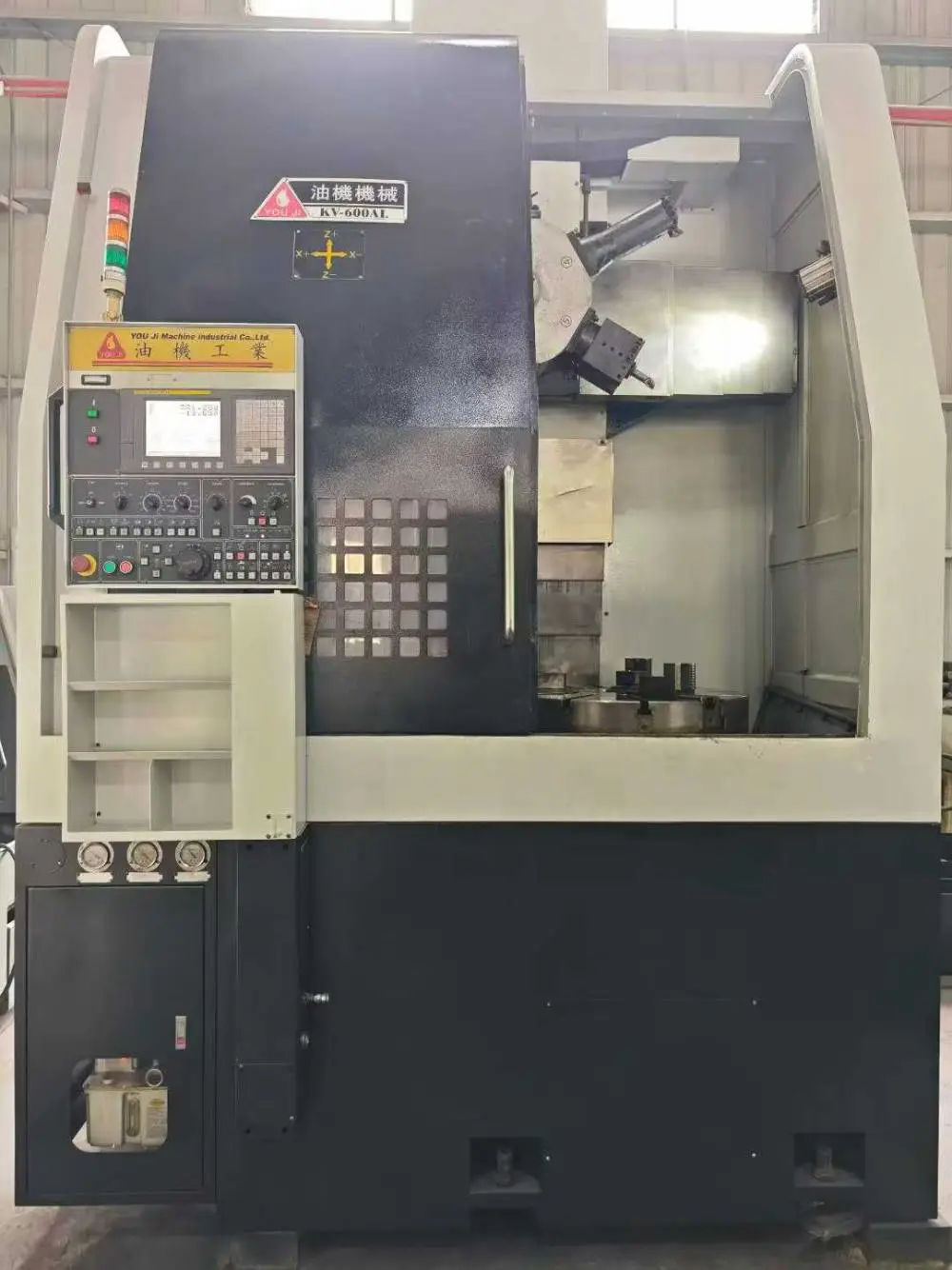 转让油机KV-600AL数控立式车床发那科Oi-TF系统