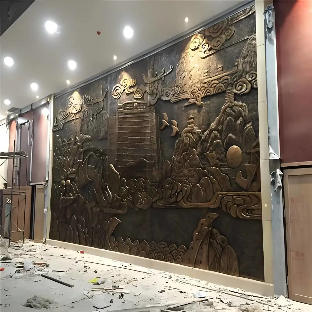 复古外墙装饰玻璃钢仿铜浮雕雕塑工艺品厂家设计团队