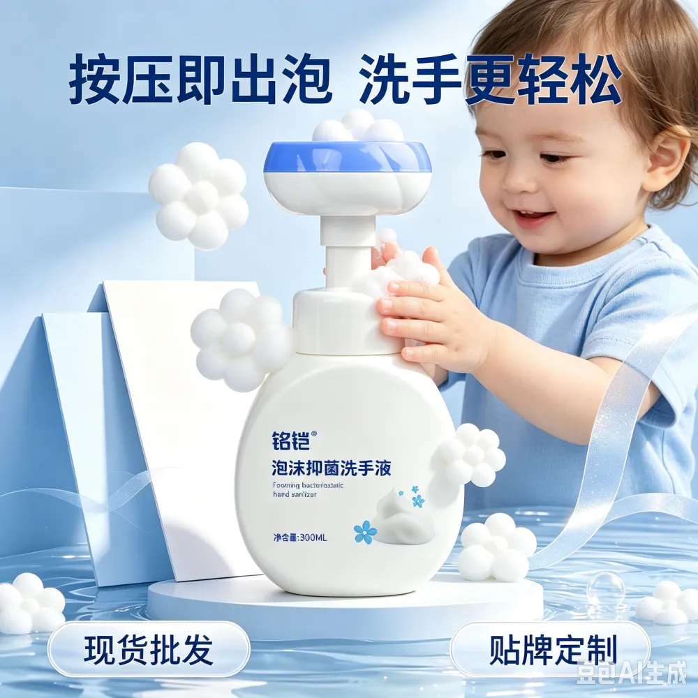 家用儿童泡沫抑菌洗手液300ml OEM定制现货批发