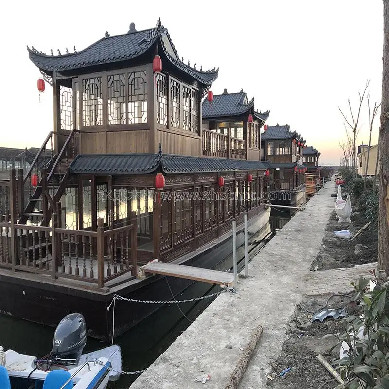 大型旅游项目合作厂家 福建龙岩景区新款16米画舫船 水上观光船画舫船