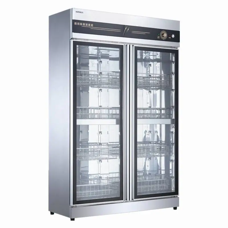 亿高YTD980A-17 热风循环消毒柜 双玻璃门消毒柜 低温商用餐具消毒柜