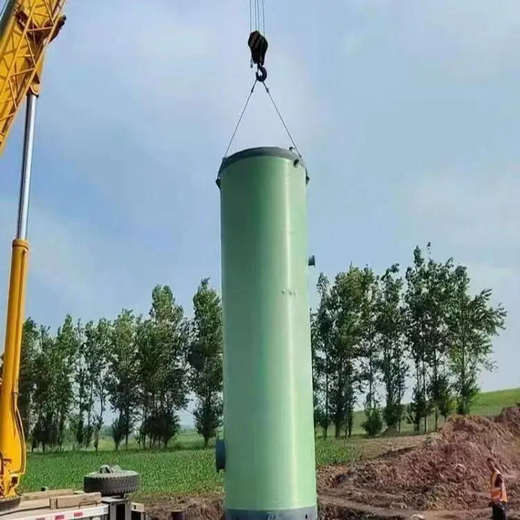 龙岩河道截污一体化泵站/高强度缠绕玻璃钢泵站生产厂家