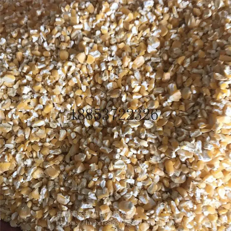 潍坊电动五谷粮食颗粒破碎机高粱核桃仁破碎机养殖场饲料粉碎机