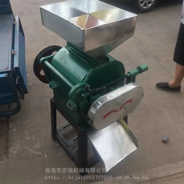衡水加工花生碎的机器小型杂粮颗粒破碎机大号豆玉米破碎机