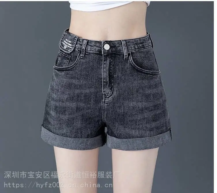 浙江温州破洞牛仔短裤高棉弹力几块钱女式牛仔短裤短裙