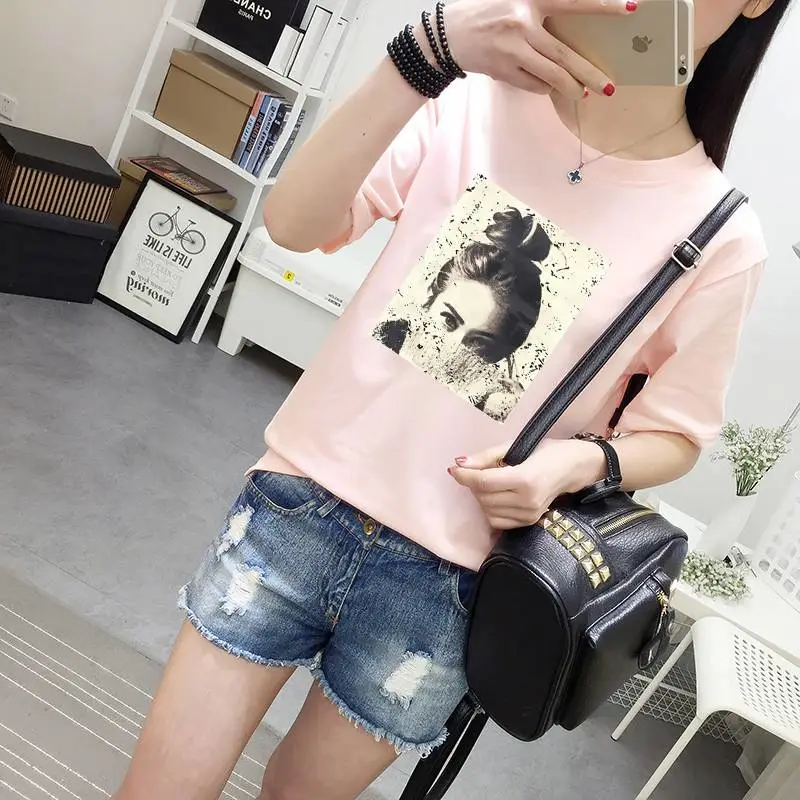 地摊服装批发网外贸库存T恤批发女士短袖适合乡镇赶集5元外贸服装批发