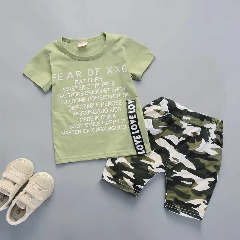 服装地摊货源批发短袖纯棉T恤套装男女童品牌尾货衣服批发进货渠道