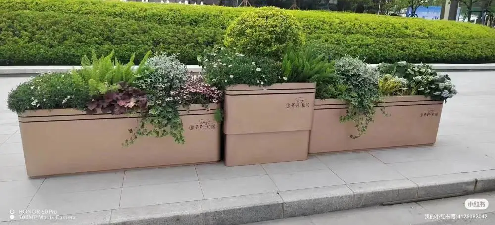 厂家货源 户外不锈钢花箱 市政道路景观花坛 304金属街道隔断花盆