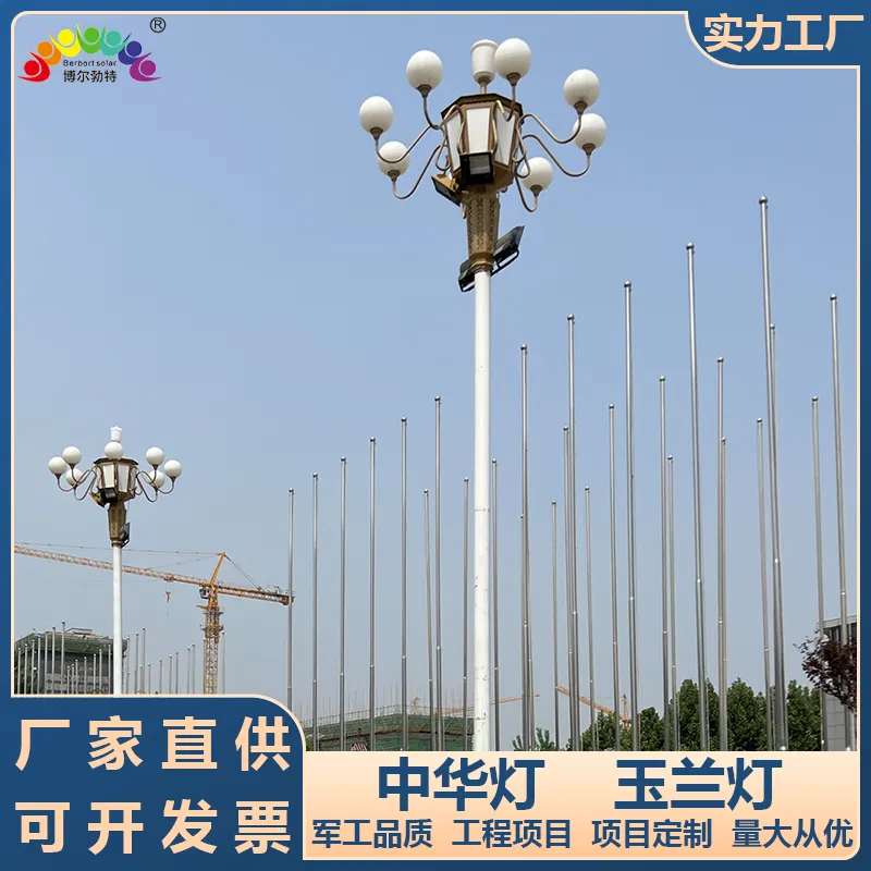 博尔勃特 河南中华灯10米玉兰灯路灯户外灯高杆路灯景观广场灯定制