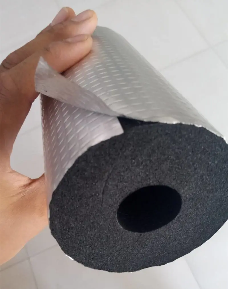 圣裕德铝箔橡塑保温棉空调风桶管道专用阻燃铝箔橡塑管