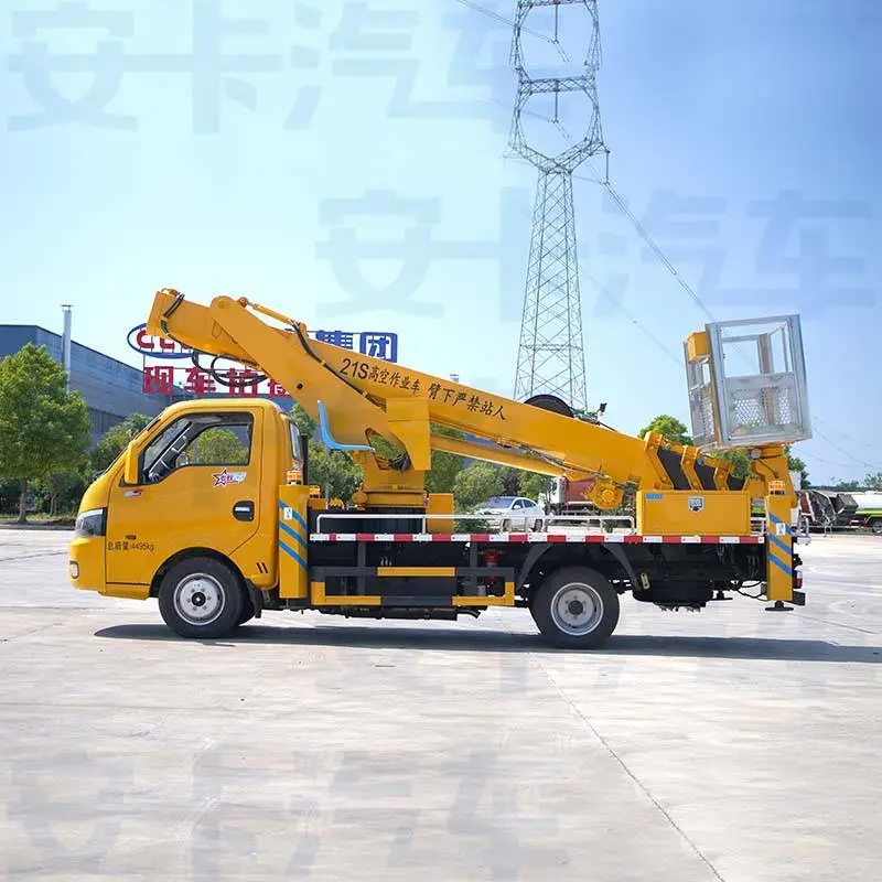 27米工程登高车工作臂可360度旋转具备夜间照明