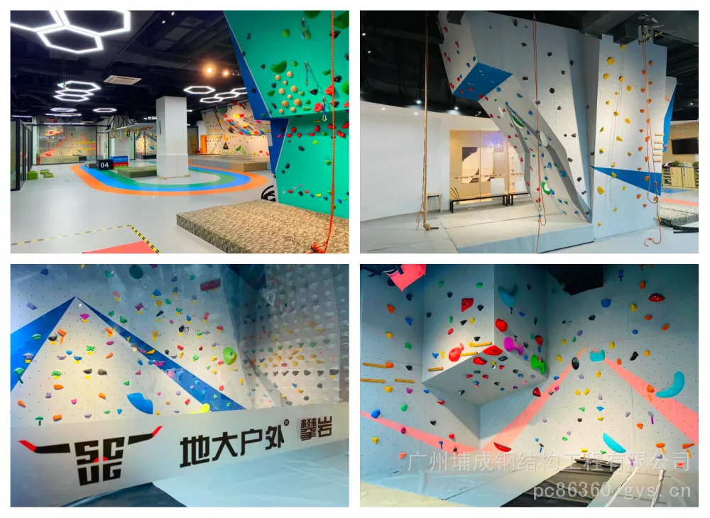 各类钢结构攀岩攀石墙设计建造,现场制作攀岩馆,造价底,钢结构出身结构安全耐久