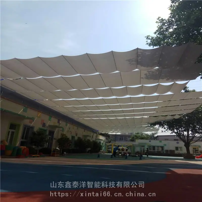 幼儿园室外活动用电动遮阳帘 天棚帘 阳光房遮阳天棚帘 电动遮阳帘厂家
