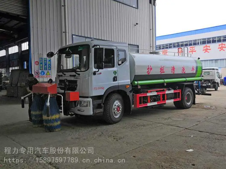 东风多利卡12吨双面城市护栏清洗车隧道清洗车多少钱一辆