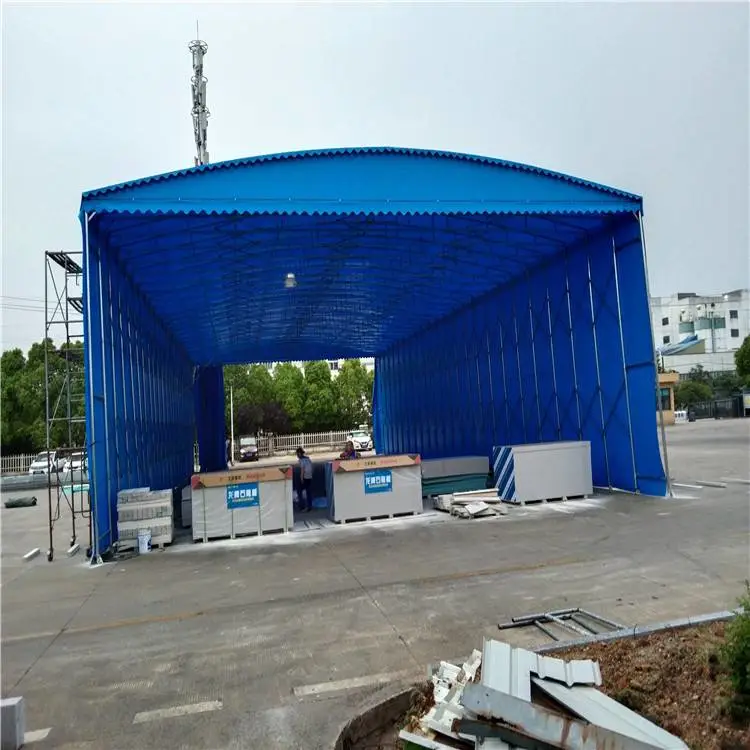 室外过道雨棚 摆摊活动伸缩蓬 设施工程 湖北荆州