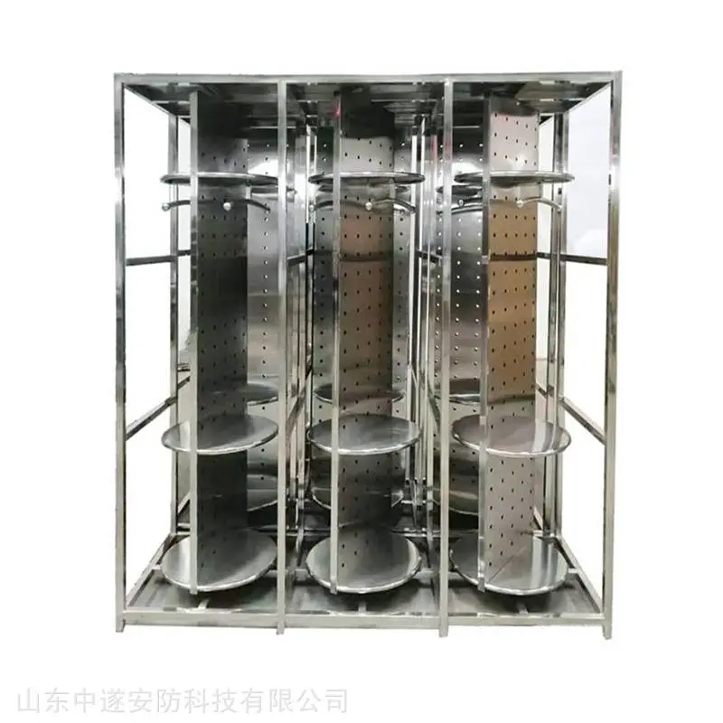 三人位消防服架 1900x650x2000不锈钢消防服架 消防装备架