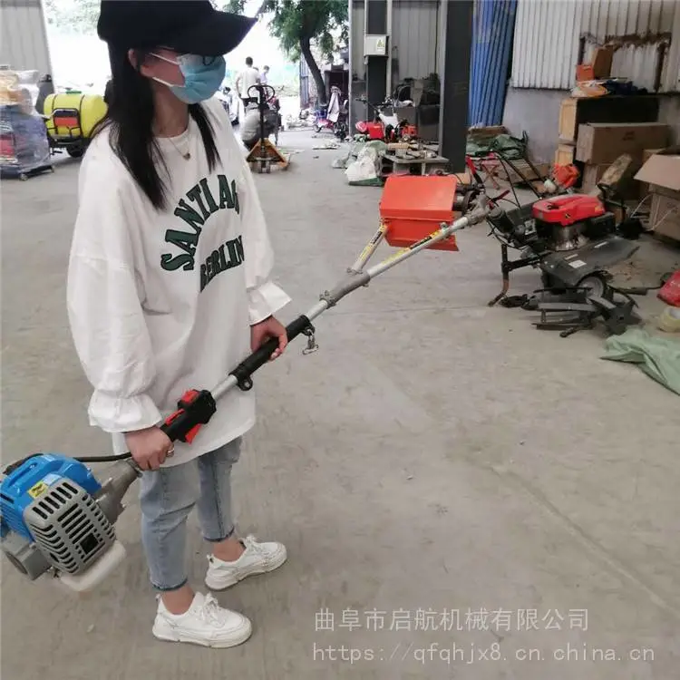 启航大棚果园小型锄地机 新款四冲程背负式松土锄草机 果园大棚背负式旋耕松土机