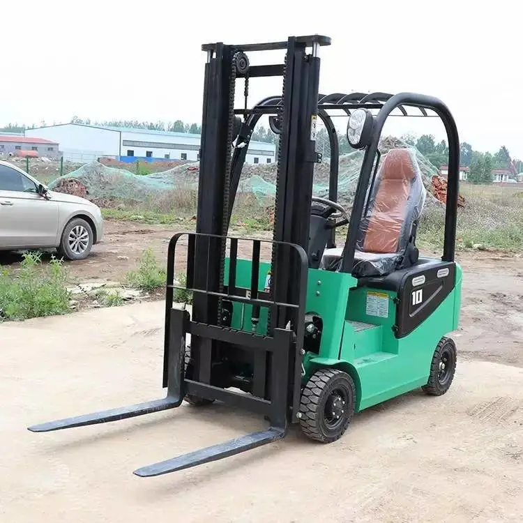 半电动叉车半自动手动液压1吨2吨小型升降机装卸升高堆垛铲堆高车