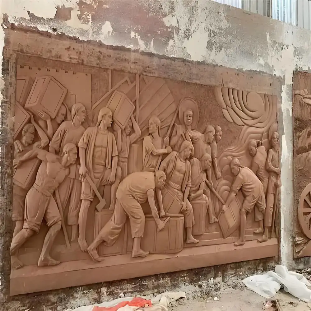 别墅墙体古铜色外墙浮雕挂件历史文化雕塑定制按需设计