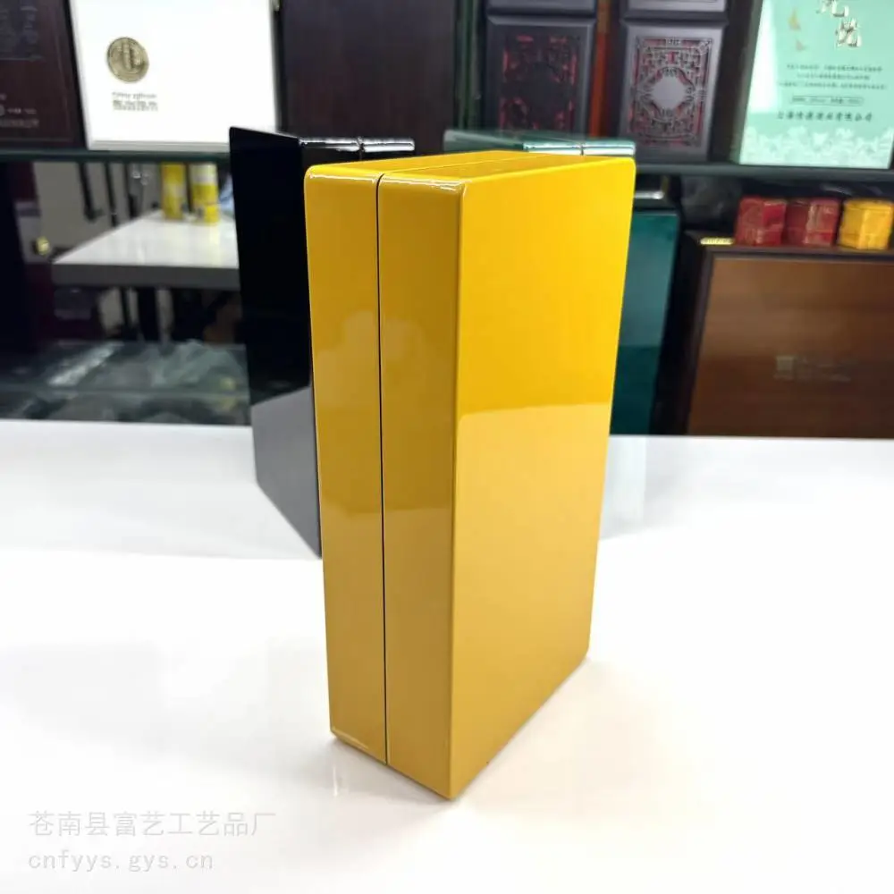 沉香木盒 礼品盒定做 中药丸木盒包装 黑色烤漆木盒龙港木盒厂