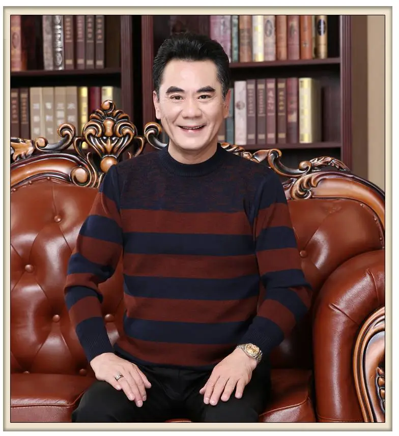 长春便宜地摊货源批发中老年打底毛衣男加绒加厚秋冬装50岁爸爸603元外贸库存处理