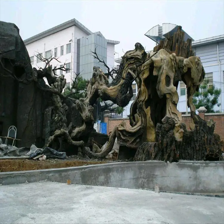 仿真桃花树 水泥钢筋假树 假树装饰 厂家现货