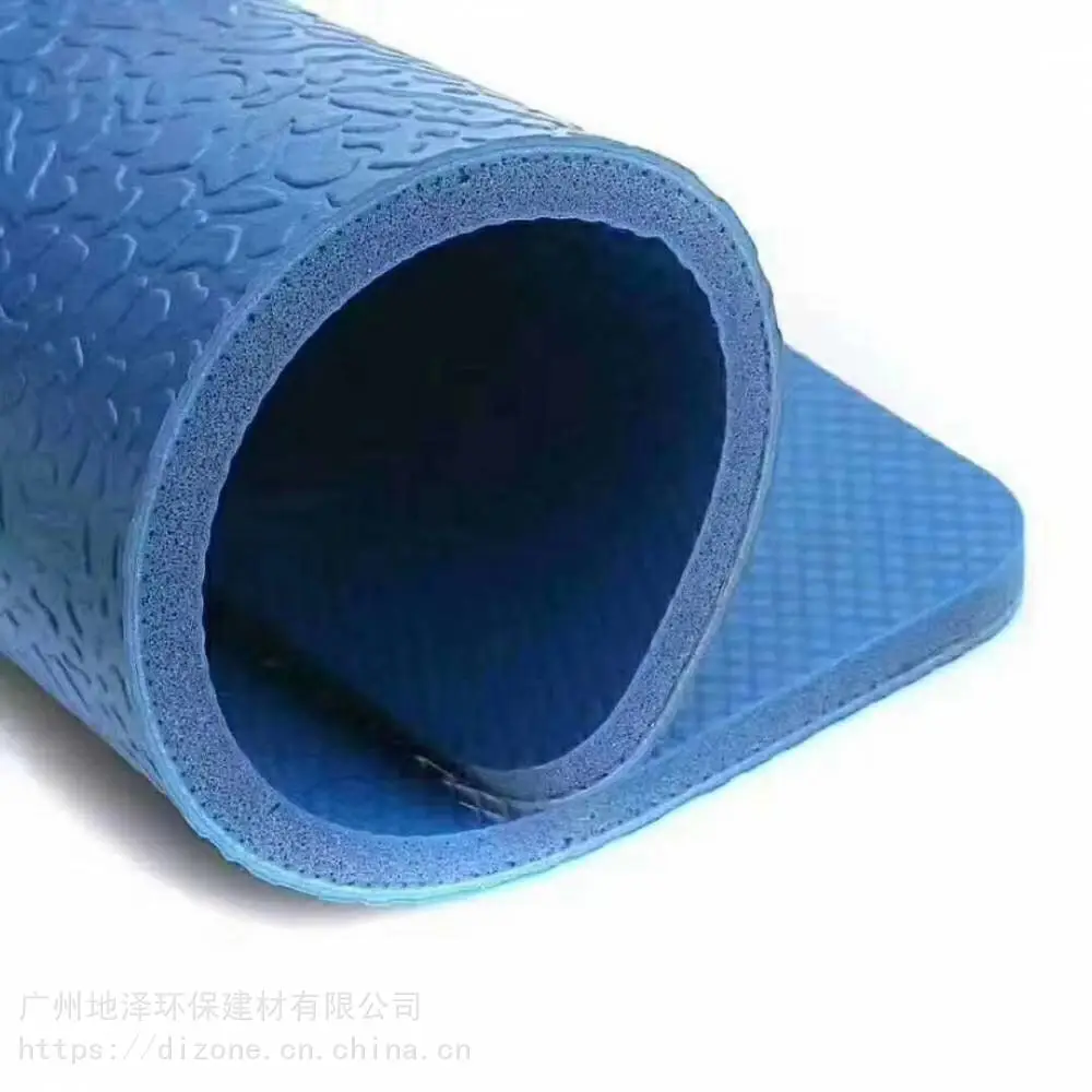 地泽厂家高端防滑pvc塑胶地板卷材 环保耐磨耐压运动塑胶地定制