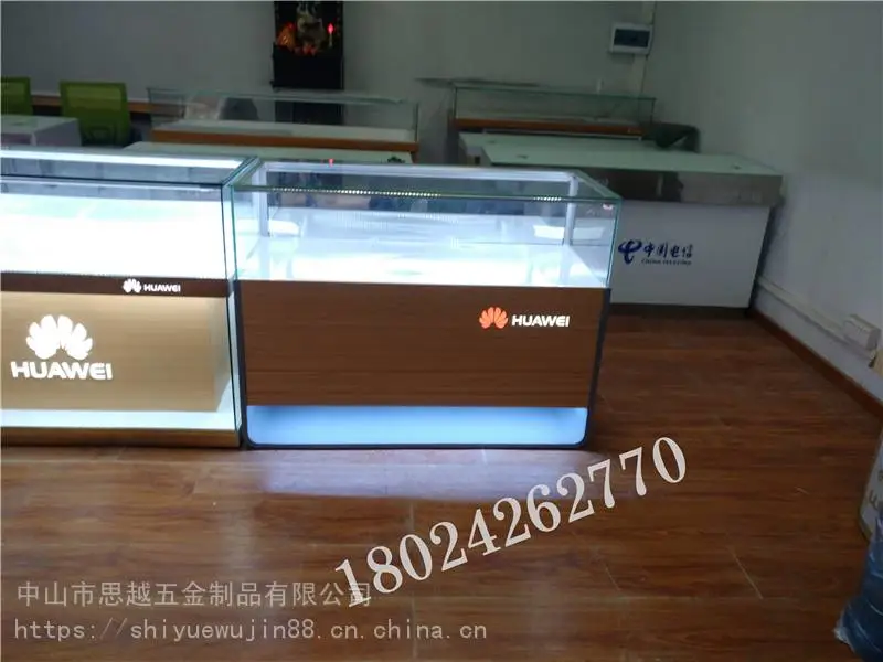 新款华为oppo手机柜台陈列柜收银台电脑维修桌业务受理收银