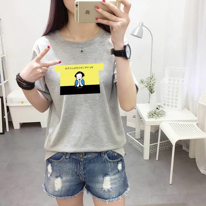 地摊服装批发网外贸库存T恤批发女士短袖适合乡镇赶集5元外贸服装批发