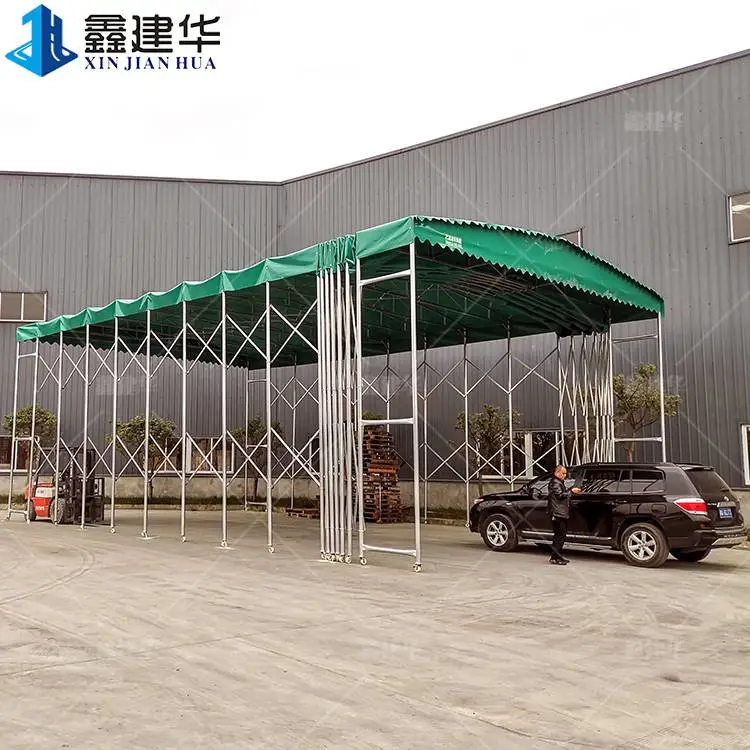 可活动雨棚 工厂仓库移动雨棚 颜色环保 河北安平