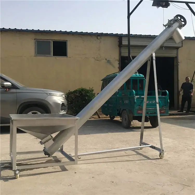 商丘工地上料提升机垂直螺旋输送机大拇指机械蛟龙上料机