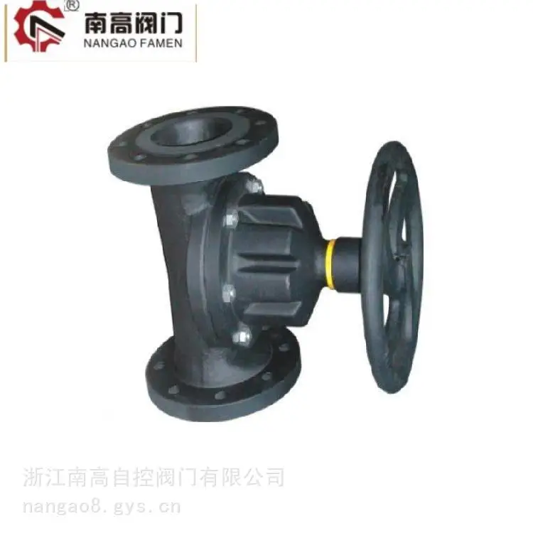 铸钢材质EG46J-10C DN200手动直通式衬胶隔膜阀流体阻力小
