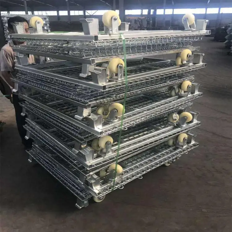运输笼型号 不锈钢丝仓储笼 物流仓储笼