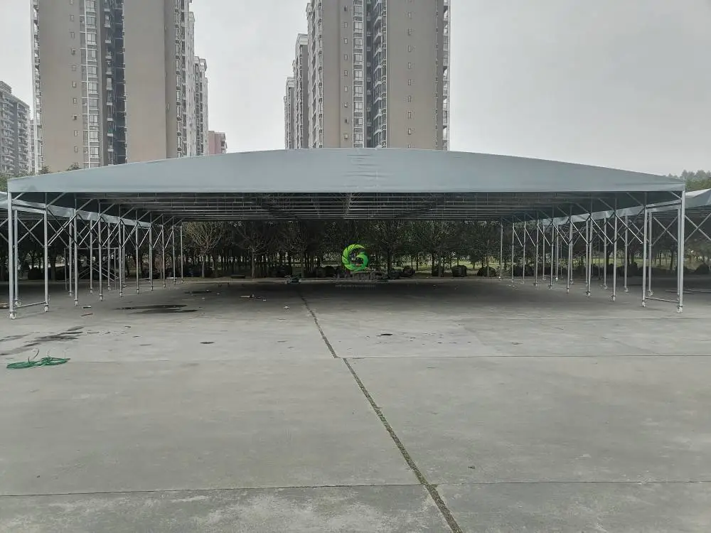 大型户外伸缩式推拉棚量大从优全国可上门安装内江