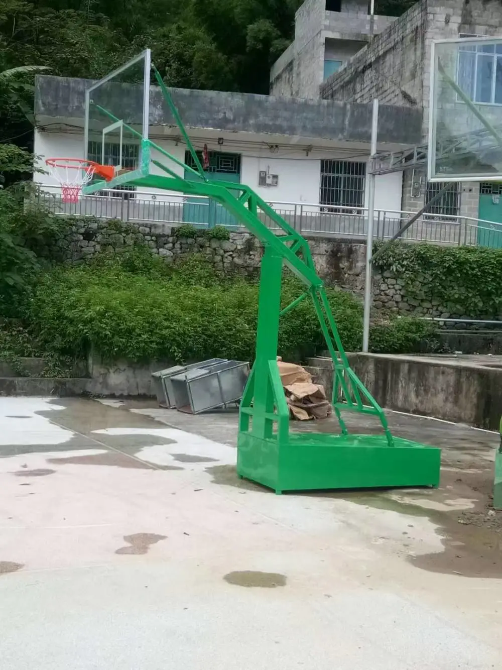 北海合浦户外球场室外仿液压篮球架体育用品采购