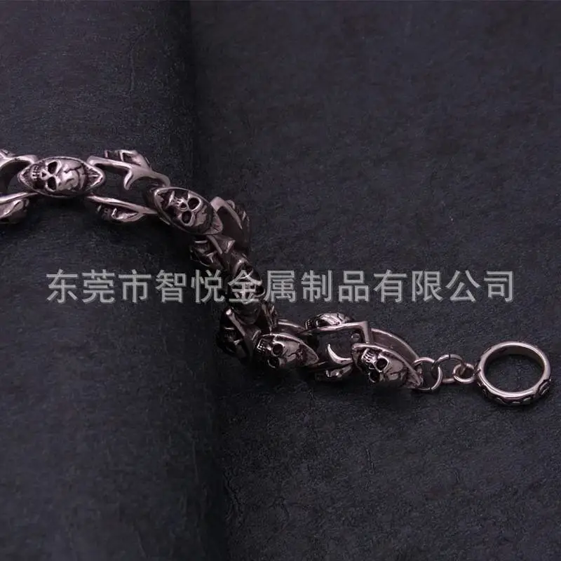 BJ0099双面立体骷髅头手链 (20)