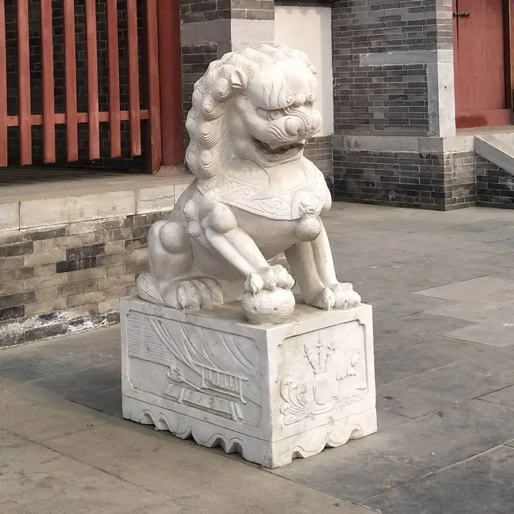 复古石狮子 门口石狮子石狮子看门看门石狮子 英翰雕刻供应