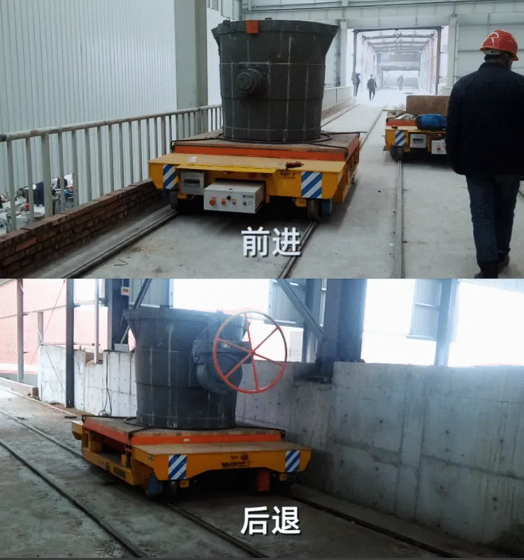 电动平车功能展示图 车间物流 横纵移动 小型平板拖车