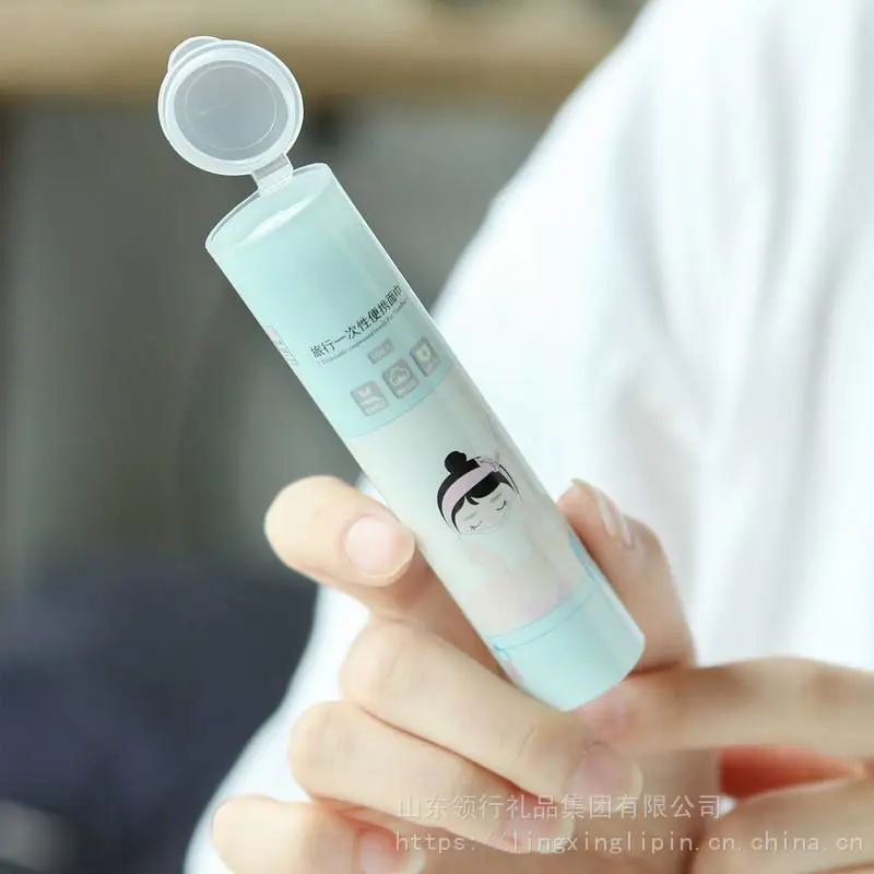 卸妆棉一次性压缩毛巾迷你糖果棉质10粒装美容洁面小方巾