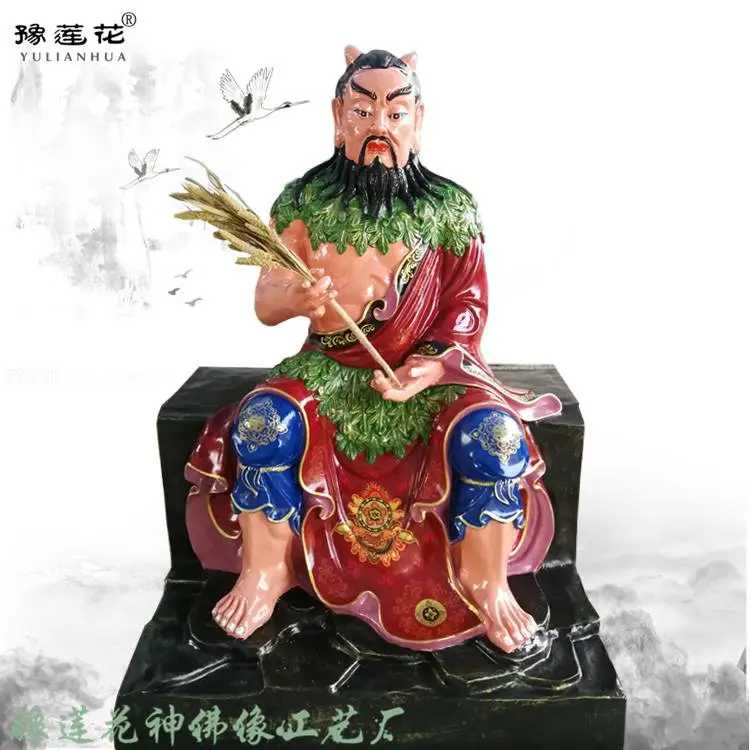 太昊陵人祖 爷神像 女娲娘娘塑像 嫘祖始蚕塑像
