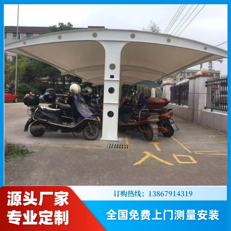 佳木斯小区景观棚效果图 膜结构景观蓬 安装