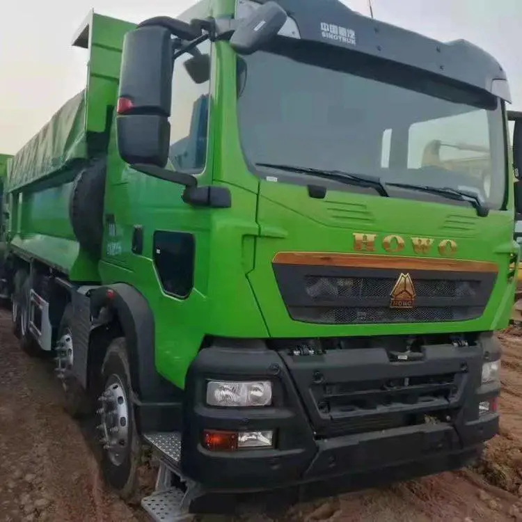 中国重汽豪沃TX潍柴400马力5.6米U型箱自卸车 环保绿渣土车