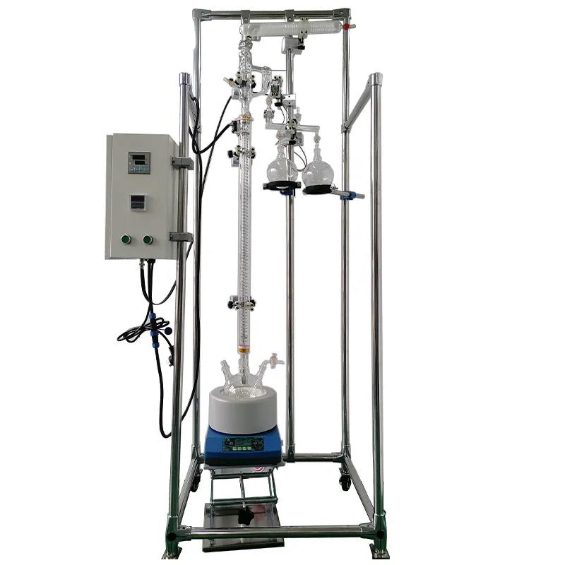 实验室石油化工物料分离专用填料式玻璃精馏塔 AYJ-10 可定做