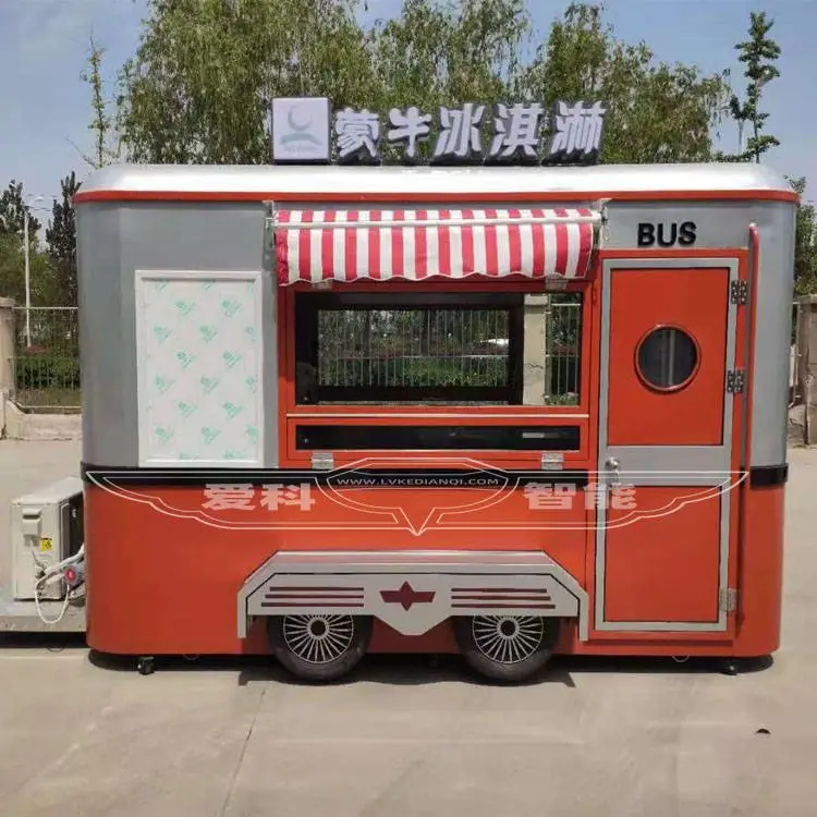景观工程 户外花车 泊亭 景区售货亭 拖挂式亭子