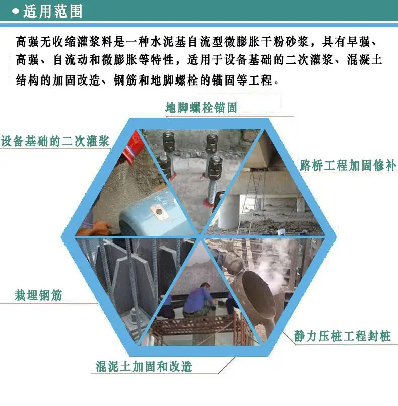 湖北十堰丹江口C50高强无收缩灌浆宝和汇辰混凝土设备基础灌浆性能可靠