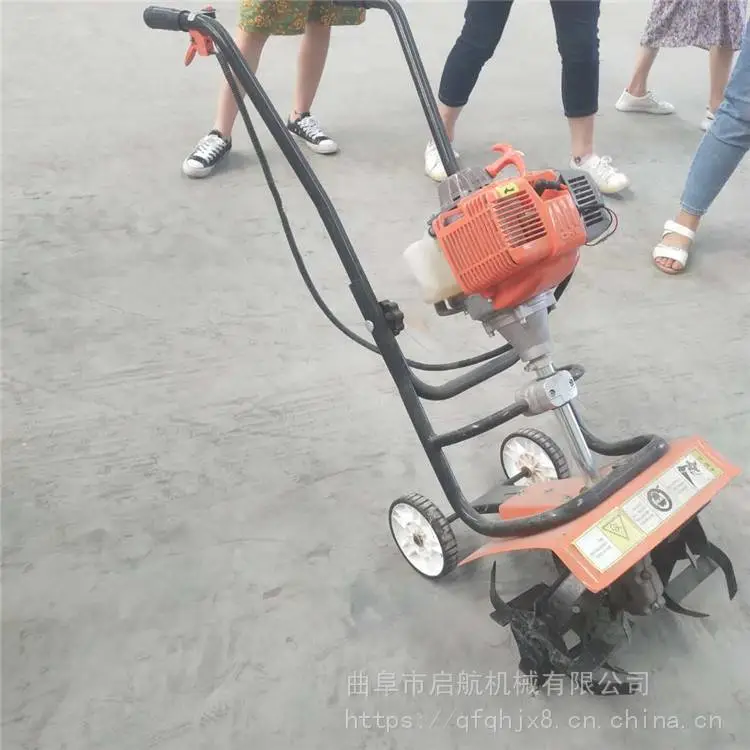 启航大棚果园小型锄地机 厂家果树旋耕锄草机 多种刀头可更换松土割草机