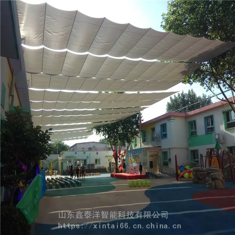 幼儿园电动遮阳帘 智能遮阳帘 幼儿园自动遮阳帘 幼儿园遮阳帘厂家